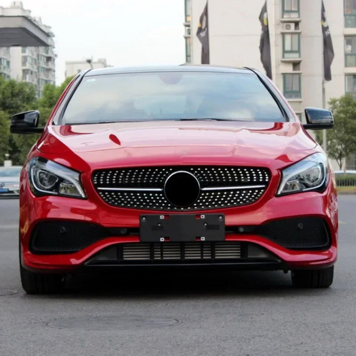 Car Craft Compatible With Mercedes Benz Cla Class W117 C117 X117 2013-2019 Upgrade Front Bumper Cla45 Amg Show Grill Diamond Silver CC-1749