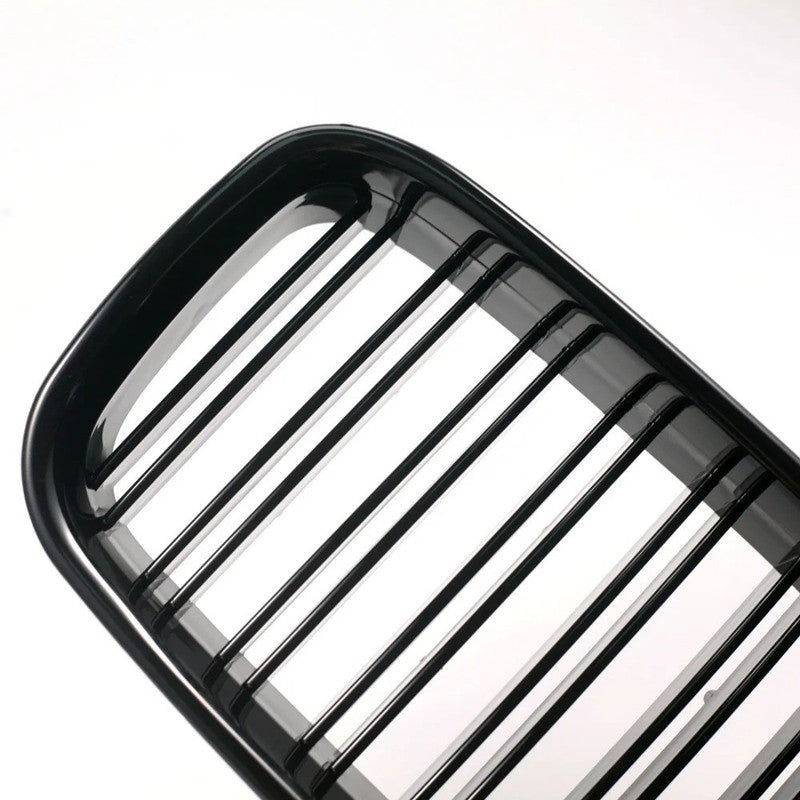 Car Craft Compatible With Bmw 3 Series E36 Lci 1995-1997 M3 M Sport Front Bumper Show Grill Glossy Black Gc E36-002