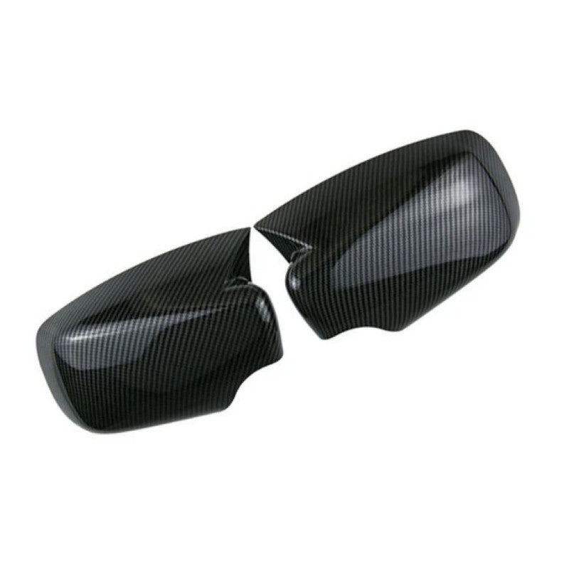 Car Craft Compatible With Bmw 3 Series E46 2002-2006 Side Rear View Case Wing Cap Shell Housing Mirror Covers 3m Tape Pasting Style Carbon Fiber Look CC-11545