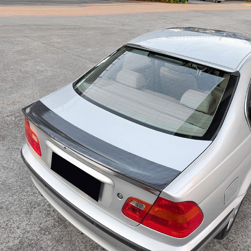 Car Craft Compatible With Bmw 3 Series E46 1998-2004 M3 Rear Trunk Wing Boot Roof Lip Spoiler M3 Style Zst-1414 Cf Carbon Fiber Look - CAR CRAFT INDIA