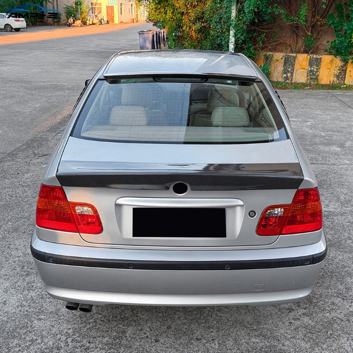 Car Craft Compatible With Bmw 3 Series E46 1998-2004 M3 Rear Trunk Wing Boot Roof Lip Spoiler M3 Style Zst-1406 Gb Glossy Black - CAR CRAFT INDIA