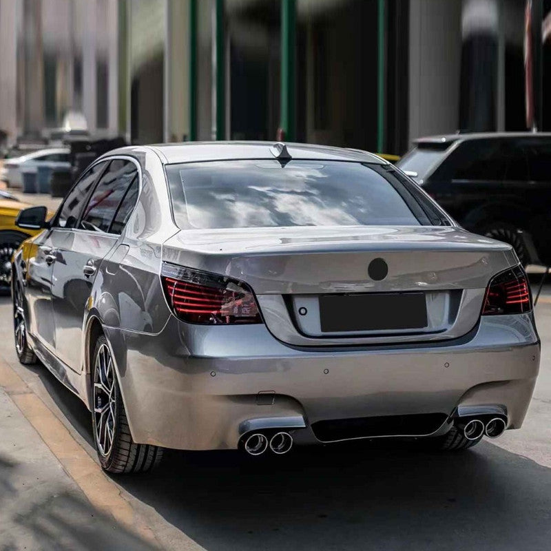 Car Craft Compatible With Bmw 5 Series E60 2004-2010 Rear Mt M Tech Bumper After Rear Lip Diffuser Style B 00- - CAR CRAFT INDIA