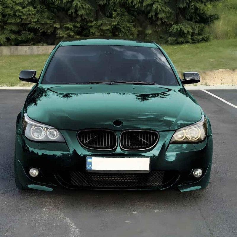 Car Craft Compatible With Bmw 5 Series E60 2004-2009 Front Bumper Show Mesh Grill Single Bar Line Zst-1427 Gb Single Glossy Black - CAR CRAFT INDIA