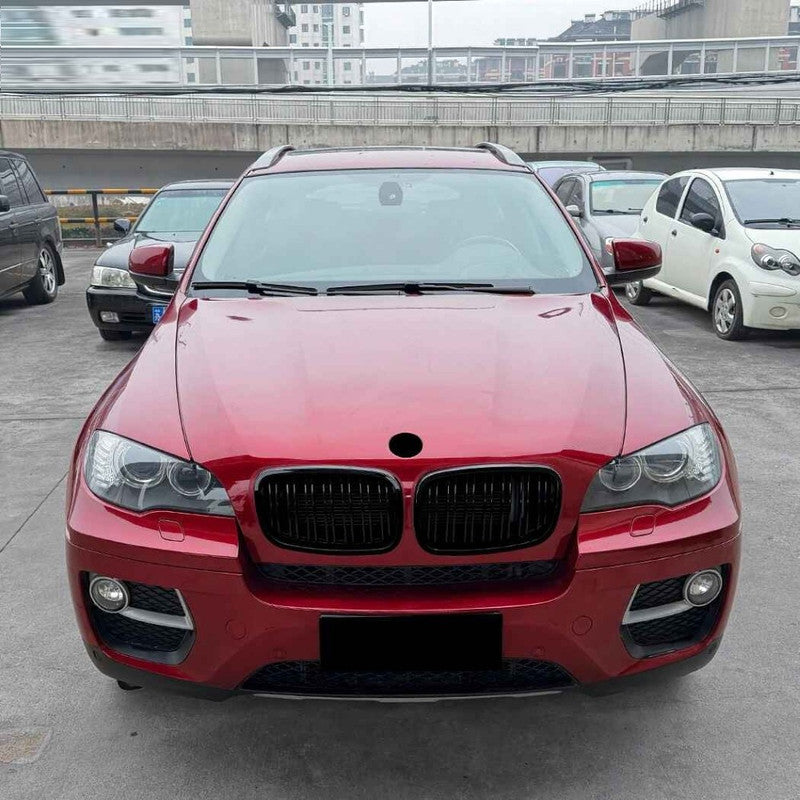 Car Craft Compatible With Bmw X5 E70 X6 E71 2006-2013 Front Bumper Show Gril Glossy Black Single Line
