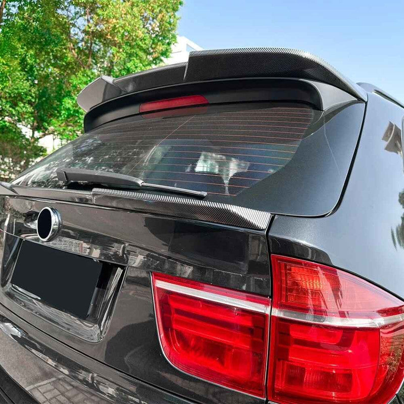 Car Craft Compatible With Bmw X5 E70 2008-2013 Trunk Roof Wing Lip Boot Rear Spoiler Zst-1120 Gb Glossy Black - CAR CRAFT INDIA
