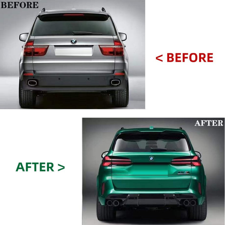 Car Craft Compatible With Bmw X5 E70 2006-2013 To G05 Lci X5m F95 Upgrade Facelift Conversion Bodykit Bumper Headlight Taillight Hood Side Skirts CC-6612