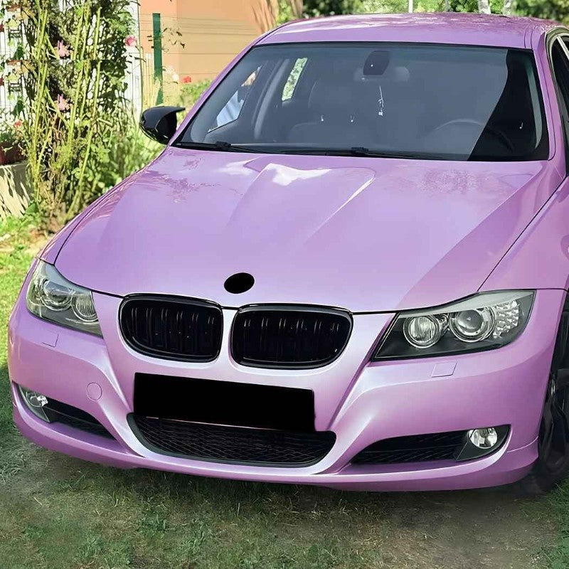 Car Craft Compatible With Bmw 3 Series E90 Lci 2009-2012 Front Bumper Show Mesh Grill Dual Double Line Bar Zst-1360 Gb Glossy Black - CAR CRAFT INDIA