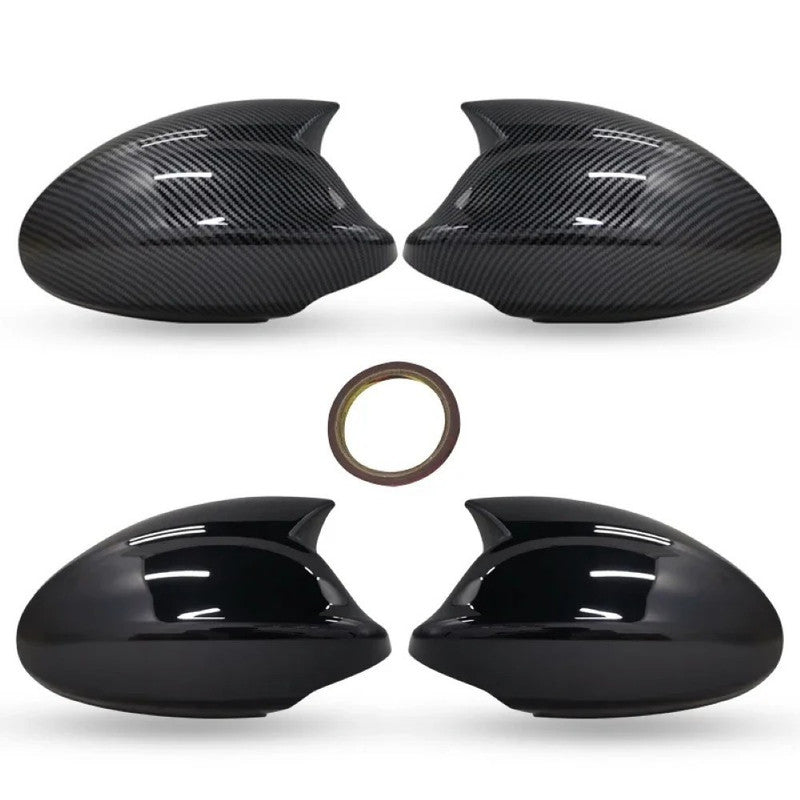 Car Craft Compatible With Bmw 1 3 Series E81 E82 E87 E88 E90 E91 E92 E93 2005-2009 Side Rear View Case Wing Cap Shell Housing Mirror Covers 3m Tape Pasting Style Glossy Black CC-11518