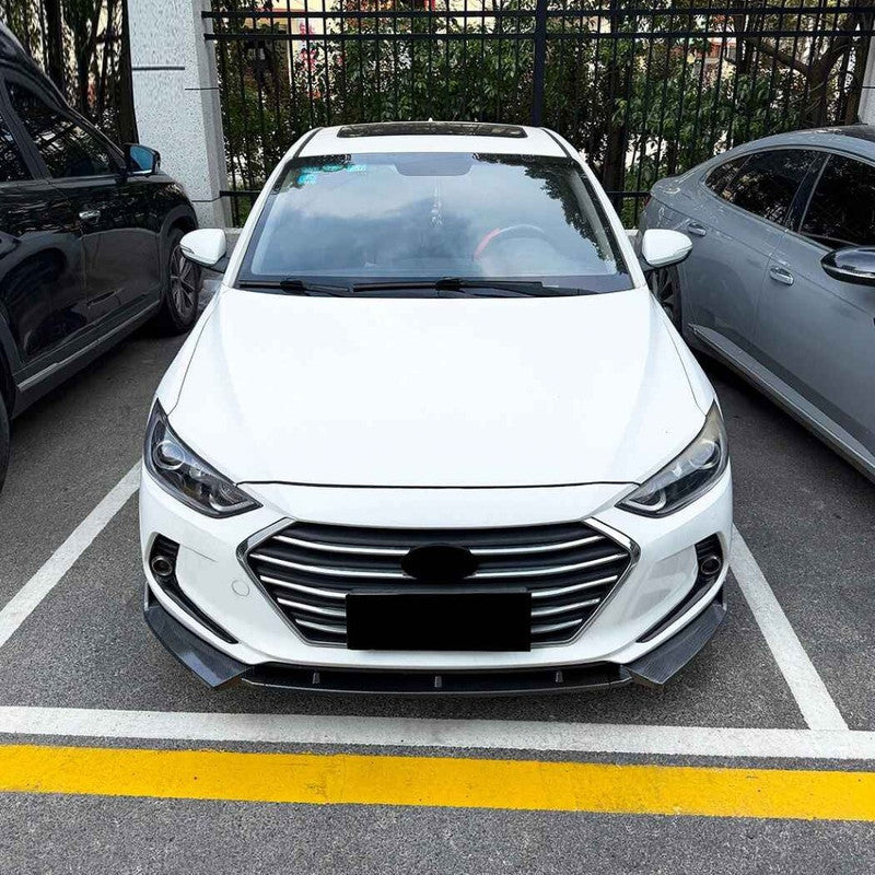 Car Craft Compatible With Hyundai Elantra Mk6 2015-2020 Front Bumper Lip Skirt Trim Glossy Black Zst-1712 Gb