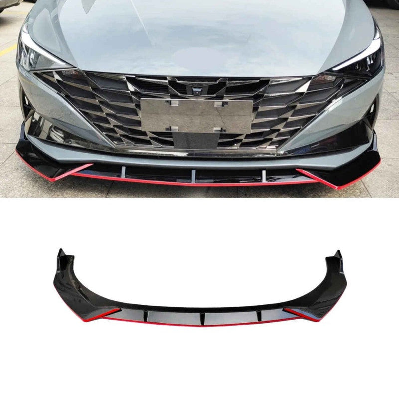 Car Craft Compatible With Hyundai Elantra Mk7 2020-2022 Front Bumper Lip Skirt Trim Usa Glossy Black