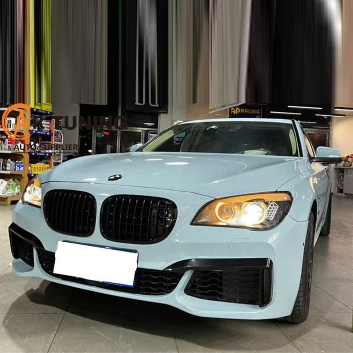 Car Craft Compatible With Bmw 7 Series F02 2009-2014 Upgrade Facelift Convert To G12 Style Bodykit Front Bumper Fog Lamp Light Grill Cover Trim Skirt - CAR CRAFT INDIA