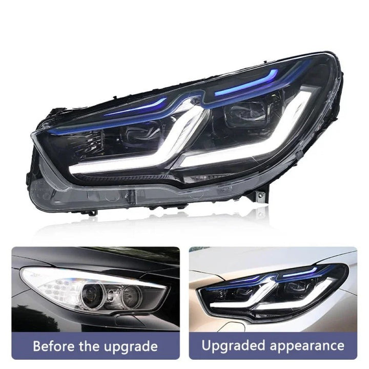 Car Craft Compatible With Bmw 5 Series Gt F07 2010-2015 Car Front Upgraded Head Light Lamp Xenon Headlight Retrofit Upgrade Modified Led Drl Hid G Series G30 Style Style