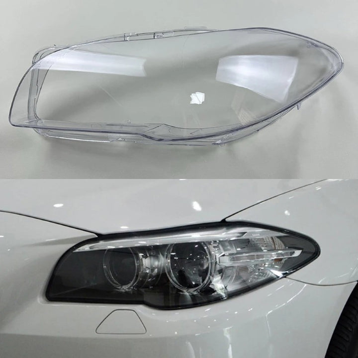 Car Craft Compatible With Bmw 5 Series F10 2010-2017 Car Front Headlights Headlamp Glass Lenses Cover Dust Shell Transparent Plexiglass Lampshade Ddz-f10/f18-l Left - CAR CRAFT INDIA