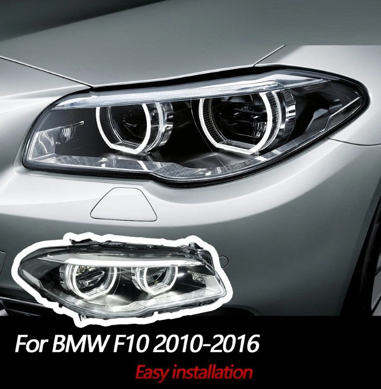 Car Craft Compatible With Bmw 5 Series F10 2010-2013 Car Front Upgraded Head Light Lamp Xenon Headlight Retrofit Upgrade Modified Led Drl Hid Light Lci Led Style - CAR CRAFT INDIA