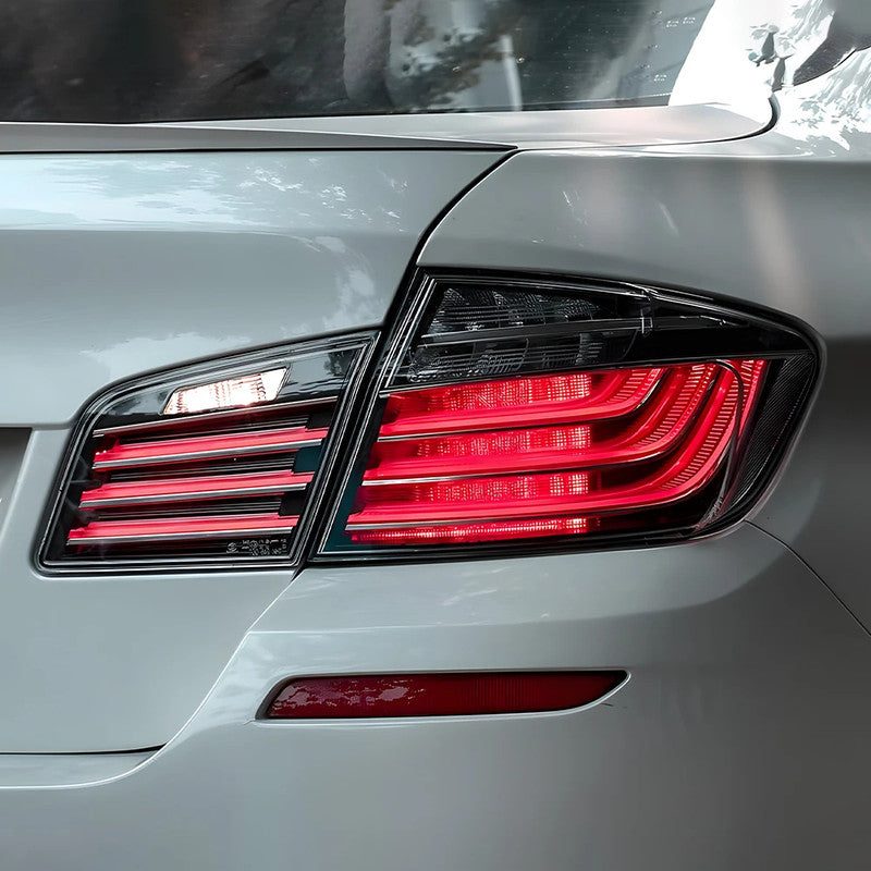 Car Craft Compatible With Bmw 5 Series F10 2010-2017 Car Rear Upgraded Tail Light Lamp Xenon Taillight Retrofit Upgrade Modified Led Drl Hid Light Red Smoke - CAR CRAFT INDIA