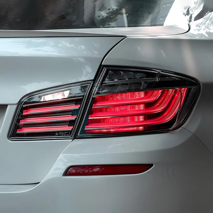 Car Craft Compatible With Bmw 5 Series F10 2010-2017 Car Rear Upgraded Tail Light Lamp Xenon Taillight Retrofit Upgrade Modified Led Drl Hid Light Red Smoke - CAR CRAFT INDIA