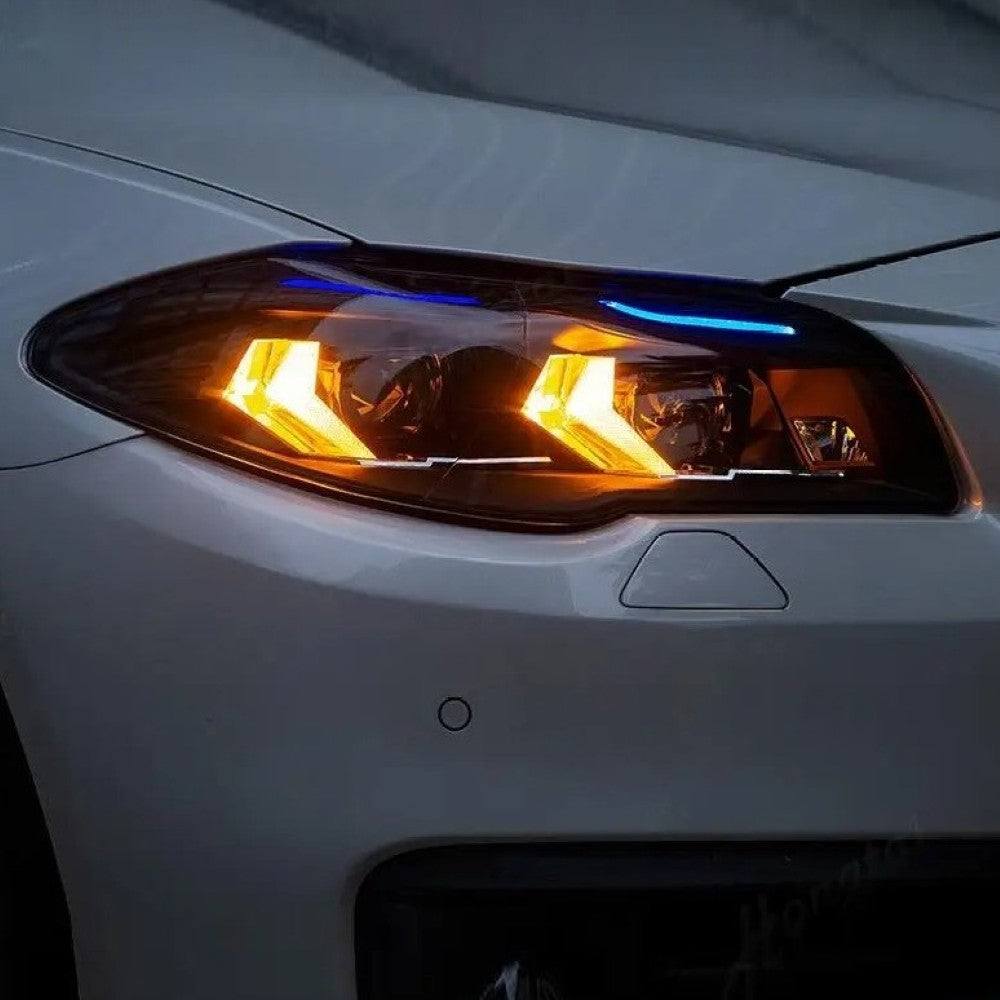 Car Craft Compatible With Bmw 5 Series F10 2010-2014 Car Front Upgraded Head Light Lamp Xenon Headlight Retrofit Upgrade Modified Led Drl Hid G60 Style CC-7947 - CAR CRAFT INDIA