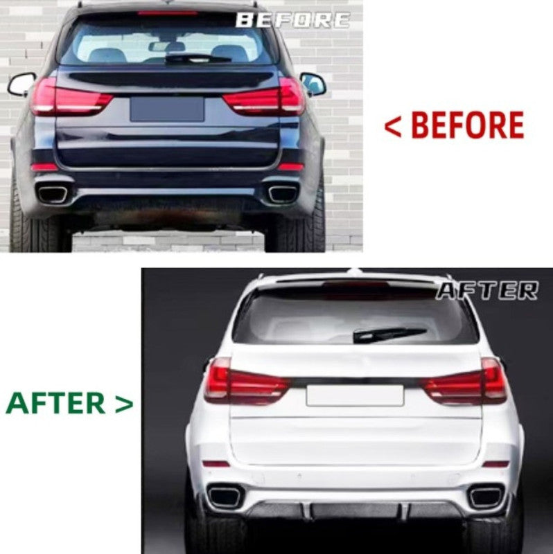 Car Craft Compatible With Bmw X5 F15 2014-2018 M Tech Bumper Bodykit M Performance M Tech Mt Bodykit Body Kit Front Lip Splitter Skirt Side Skirt Rear Afte Rlip Diffuser Trim Gc F15 012