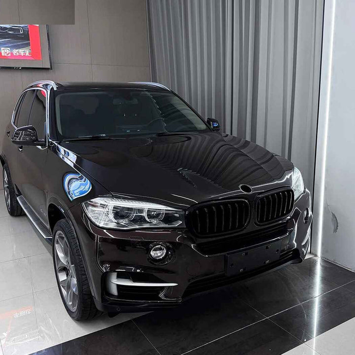 Car Craft Compatible With Bmw X5 F15 X6 F16 2014-2018 Front Bumper Show Gril Glossy Black Dual Line