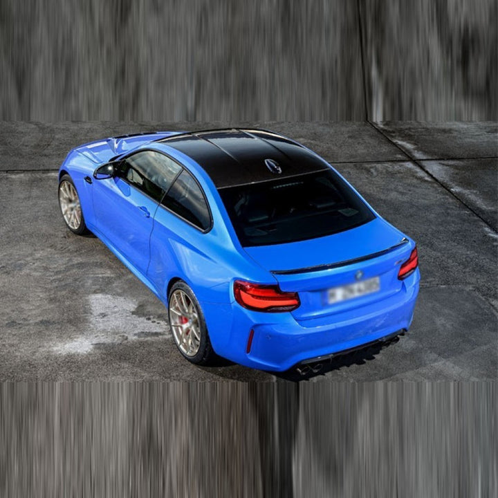 Car Craft Compatible With Bmw F87 M2 F20 1 Series 2 Series F22 2014-2019 Upgraded Facelift Convert To M Sport M2cs Bodykit Rear Bumper Exhaust Pipe Tip Carbon Fiber Look Gc F22/23-007 Usa
