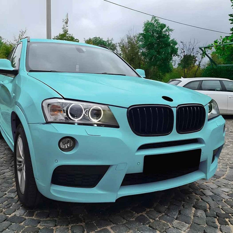 Car Craft Compatible With Bmw X3 F25 2011-2013 Front Bumper Show Gril Glossy Black Single Line