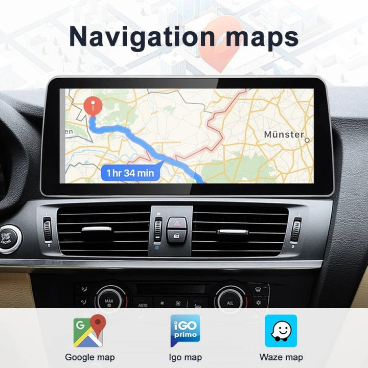 Car Craft Compatible With Bmw X3 X4 F25 F26 2011-2018 Android Multimedia Infotainment Player With Wireless Carplay And Android Auto 8+128gb Gb Nbt 12.3 Inch