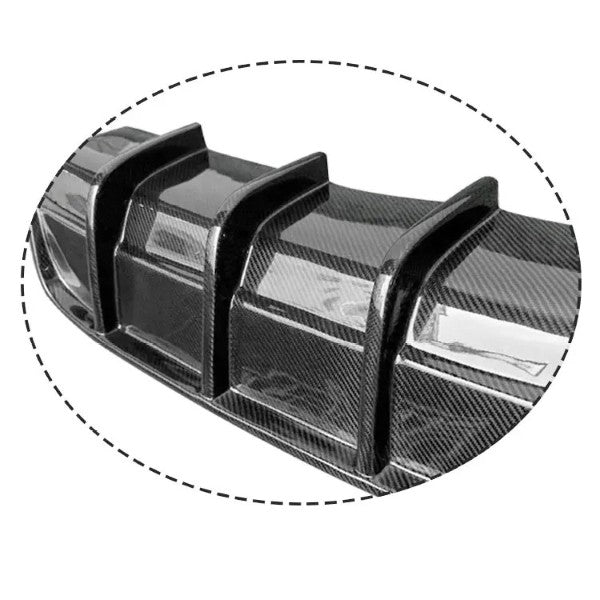 Car Craft Compatible With Bmw 3 Series F30 F80 2012-2018 M3 M4 Rear After Bumper Lip Splitter Skirts Diffuser Real Carbon Fiber - CAR CRAFT INDIA