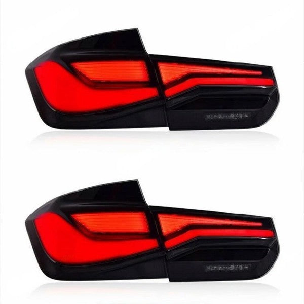 Car Craft Compatible With Bmw 3 Series F30 2012-2018 Car Rear Upgraded Tail Light Lamp Xenon Taillight Retrofit Upgrade Modified Led Drl Hid Light Laster 2 Style Smoke - CAR CRAFT INDIA