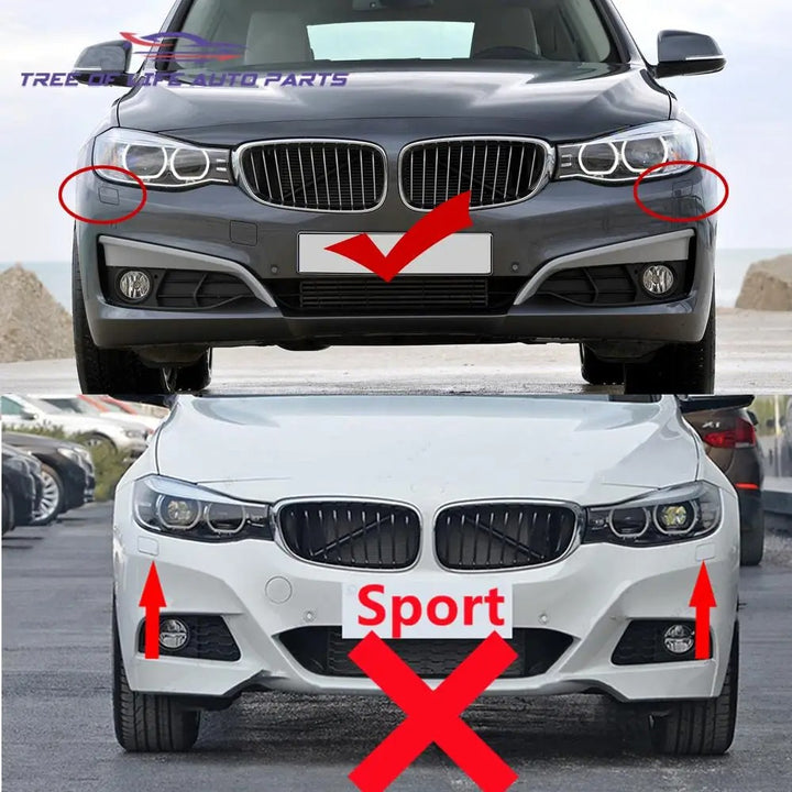 Car Craft Compatible With Bmw 3 Series Gt F34 2012-2019 Front Bumper Headlight Washer Spray Nozzle Cover 51117371847 Left CC-7935