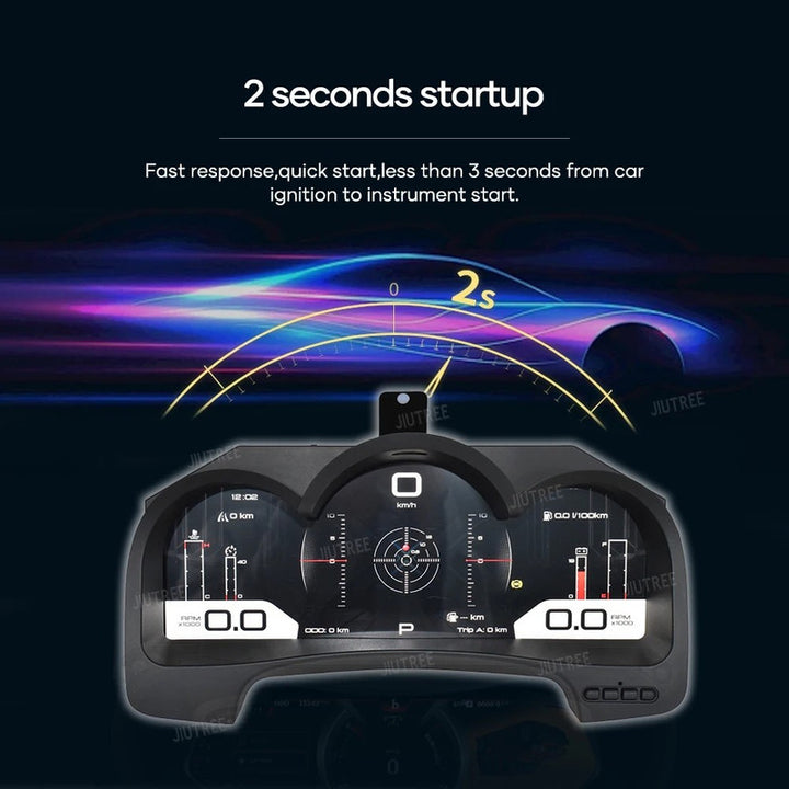Car Craft Compatible With Toyota Hilux Fortuner 2005-2015 Lcd Digital Cluster Dashboard Panel Speedometer Screen Virtual Instrument Cluster Android Meter Player