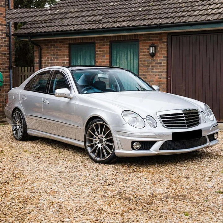 Car Craft Compatible With Mercedes Benz E Class W211 2007-2009 Front Bumper Upgrade Convert To Amg C63 Bumper Bodykit With Fog Lamp W211-001 Gc