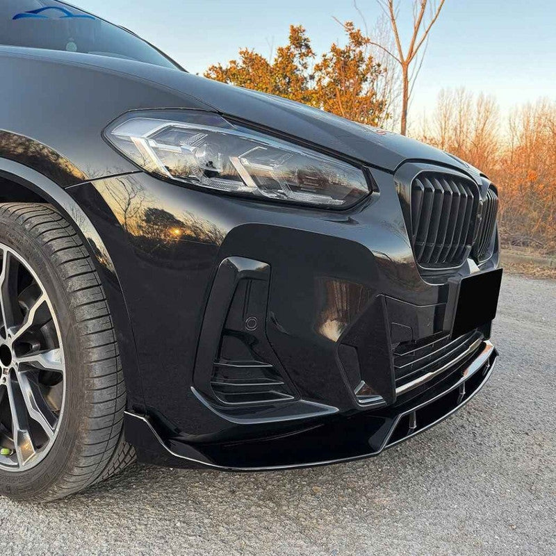 Car Craft Compatible With Bmw X3 X4 G01 G02 Lci M Sport 2022-2024 Bumper Front Lip Splitter Skirt Trim 1 Piece Zst-1498 Gb Glossy Black