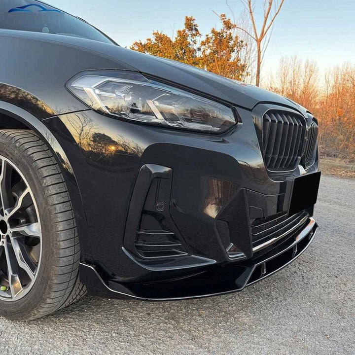 Car Craft Compatible With Bmw X3 X4 G01 G02 Lci M Sport 2022-2024 Bumper Front Lip Splitter Skirt Trim 1 Piece Zst-1498 Gb Glossy Black
