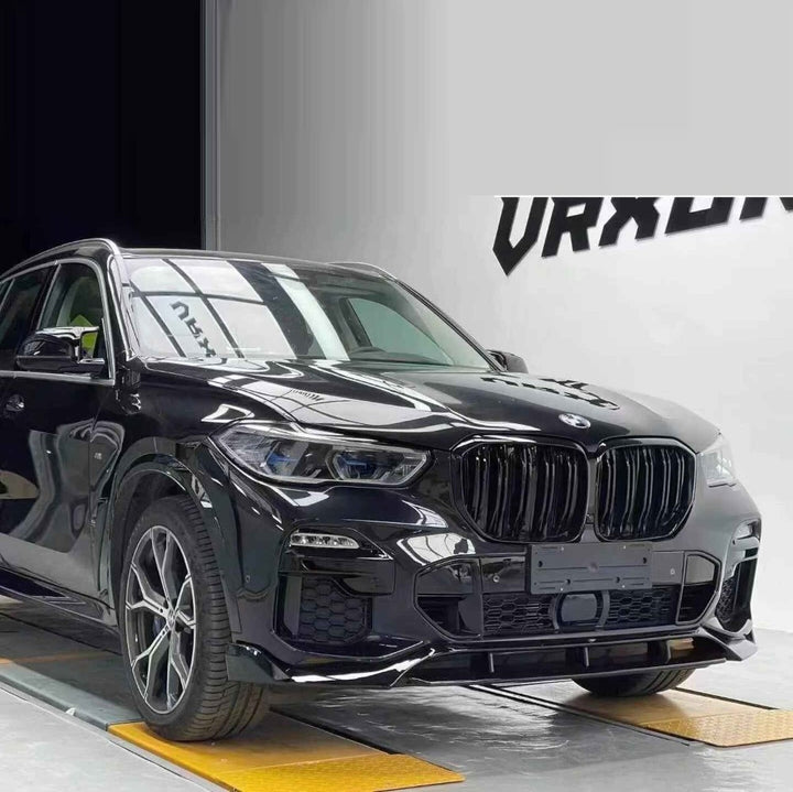 Car Craft Compatible With Bmw X5 G05 2018-2022 M Sport Mp M Performance Mt M Tech Bumper Upgrade Convert To X5m Aero Black Samurai Bodykit Diffuser Exhaust Front Lip Spoiler Splitter G05/g18-018 Gc