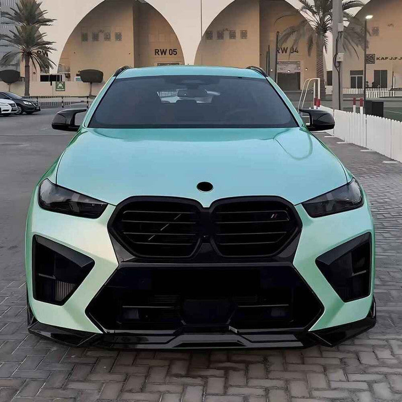 Car Craft Compatible With Bmw X5 X5m F95 X6 F96 G05 G06 Lci M Sport 2024+ Bumper Front Lip Splitter Skirt Trim Zst-1373 Cf Carbon Fiber Look