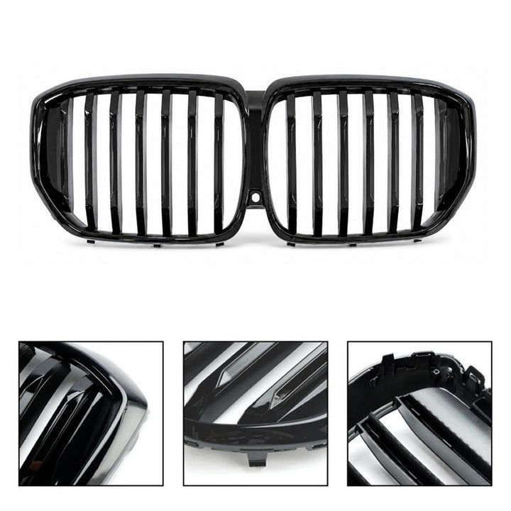 Car Craft Compatible With Bmw X5 G05 Lci 2023-2026 M Sport Mt M Tech Front Bumper Show Grill Single Glossy Black Gc G05 G18 004