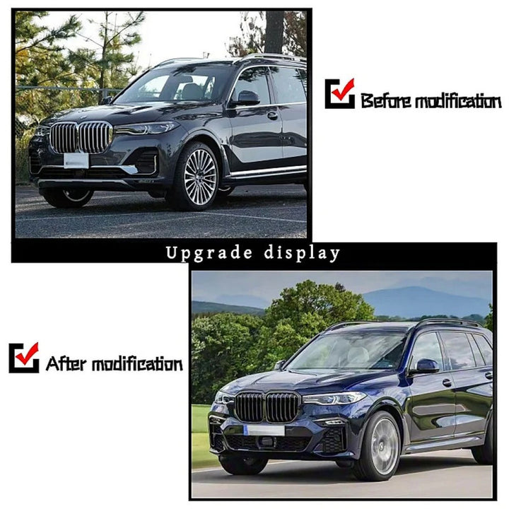 Car Craft Compatible With Bmw X7 G07 2019-2022 Front Rear Bumper Upgrade Convert To M Sport M Performance M Tech Mt Bodykit Body Kit Bumper Side Skirt Rear After Lip Diffuser Exhasut Pipe Tips Gc G07 005