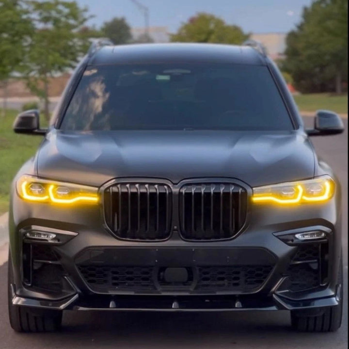 Car Craft Compatible With Bmw X7 G07 2019-2022 Headlight Led Module Daytime Drl Angel Eye Running Light Led Board Csl Chip Lemon Yellow