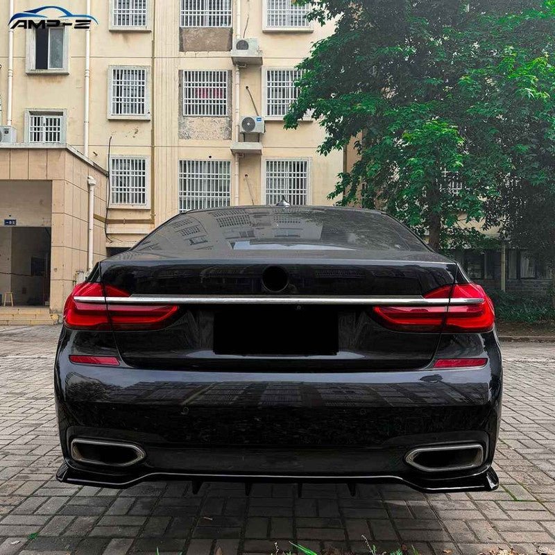 Car Craft Compatible With Bmw 7 Series G11 G12 Pre-facelift M Sport 2015-2018 Rear Bumper After Lip Diffuser Trim Skirt Zst-1549 Cf Carbon Fiber Look