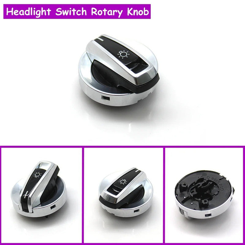 Car Craft Compatible With Bmw 7 Series G11 G12 2016-2022 Car Headlamp Headlight Rotary Switch Knob Cover Fog Lamp Light Parking Night Vision Button Cover Switch 61319472970 Model D