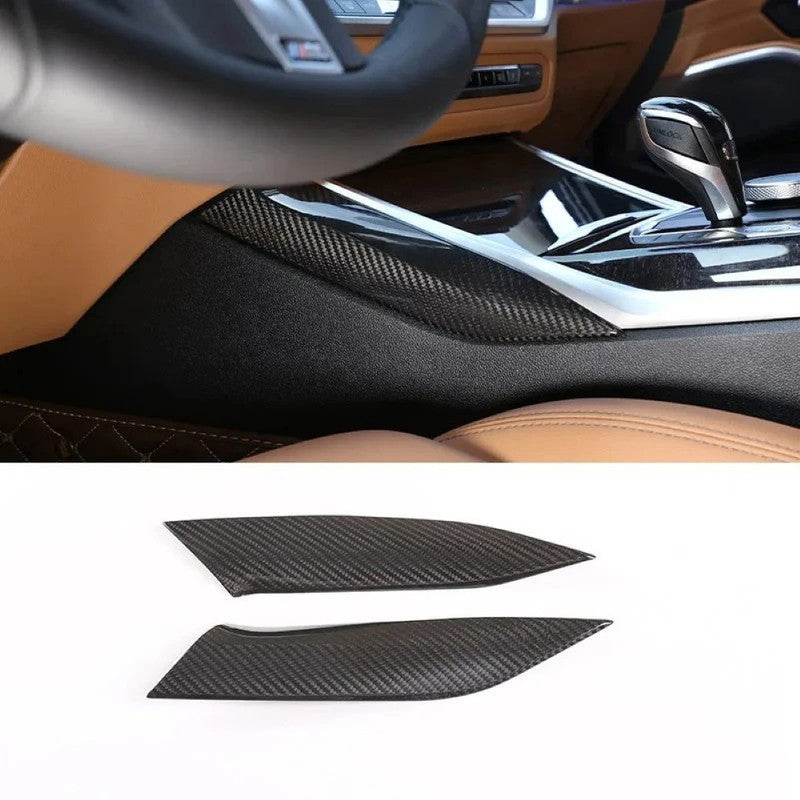 Car Craft Compatible With Bmw 2 3 4 Series G42 G20 G22 G23 G26 M2 G87 M2 M3 G80 G81 M4 G82 G83 2024-2025+ Car Central Dashboard Interior Cup Holder Armrest Trim Cover Real Carbon Fiber 6 in 1