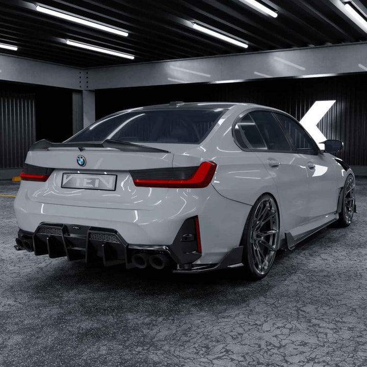 Car Craft Compatible With Bmw 3 Series G20 G28 2019-2026 M Sport M340i Trunk Wing Boot Lip Roof Spoiler Trim Skirts V Ten Vten Style V2 - CAR CRAFT INDIA