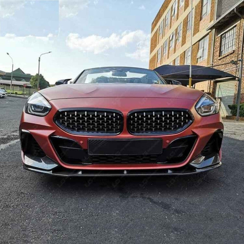 Car Craft Compatible With Bmw Z4 G29 2019-2025 Front Bumper Lip Splitter Skirts Trim Canard Real Carbon Fiber - CAR CRAFT INDIA