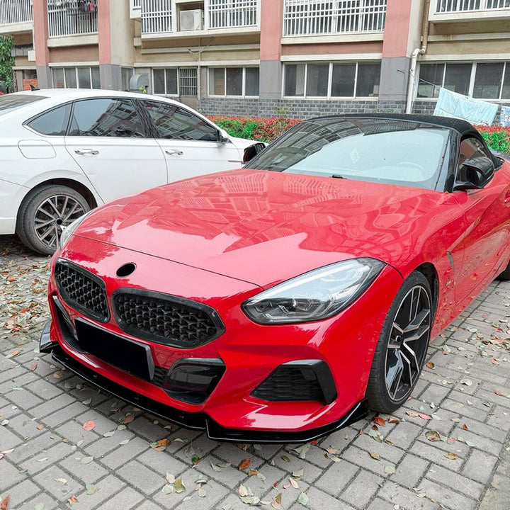 Car Craft Compatible With Bmw Z4 G29 2018-2026 Front Bumper Lip  Splitter Skirt Trim Zst-1550 Cf Carbon Fiber Look Black CC-10937