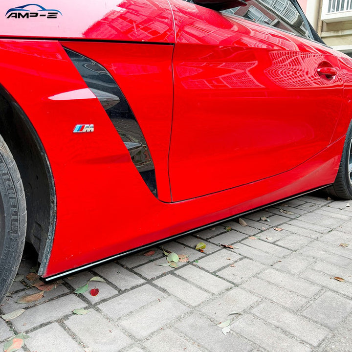 Car Craft Compatible With Bmw Z4 G29 2018-2026 Side Skirt Splitter Trim Running Board Zst-1552 Cf Carbon Fiber Look Black CC-10939