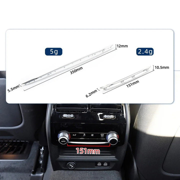 Car Craft Compatible With Bmw 5 Series G38 2018-2023 6 Series Gt G32 2017-2024 7 Series G11 G12 2016-2022 Dashboard Center Console Air Ac Vent Trim Strip Chrome 61319495846-1 Front CC-9052