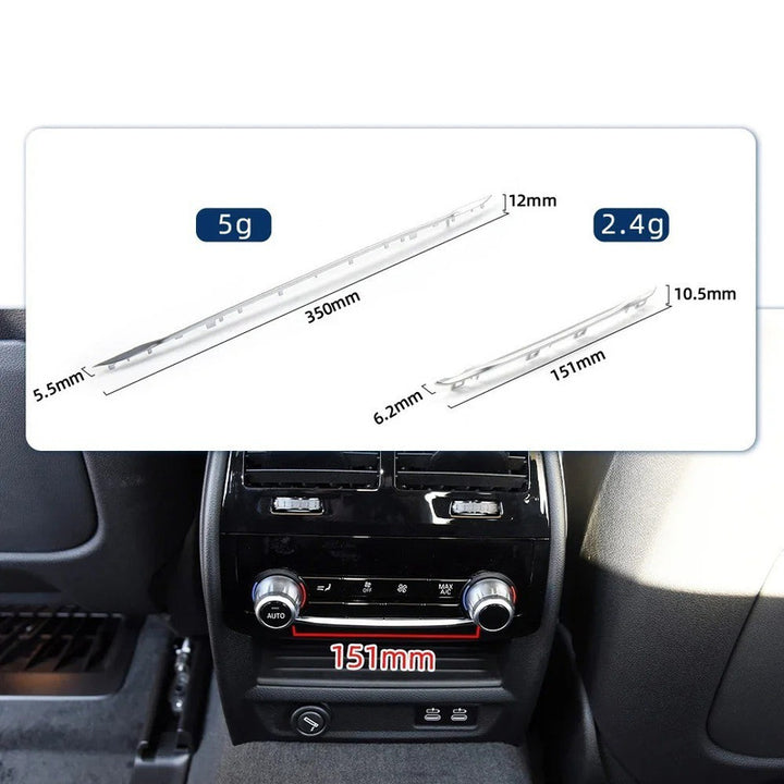 Car Craft Compatible With Bmw 5 Series G38 2018-2023 6 Series Gt G32 2017-2024 7 Series G11 G12 2016-2022 Dashboard Center Console Air Ac Vent Trim Strip Chrome 61316999435-1 Rear CC-9053