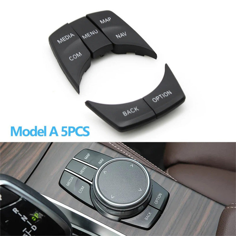 Car Craft Compatible With Bmw 5 Series G30 2017-2022 6 Series Gt G32 2017-2024 7 Series G11 G12 2016-2022 X3 X4 G01 G02 2016-2021 Central Console Cic Idrive Multimedia Control Button Cover Trim 65829459631-q5 Model A Black - CAR CRAFT INDIA