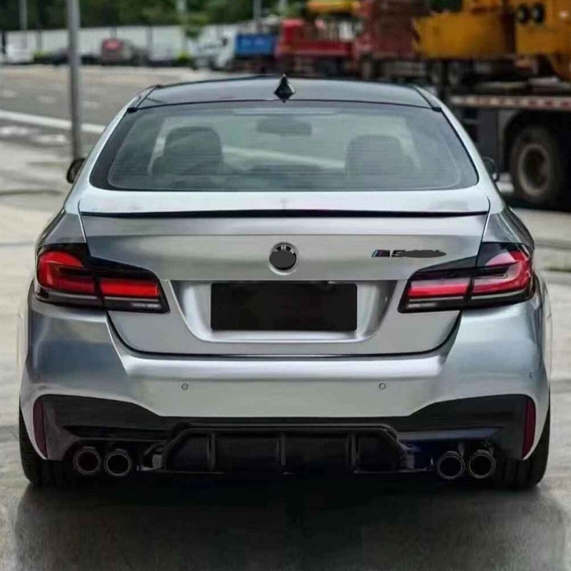 Car Craft Compatible With Bmw 5 Series G30 G38 F90 2019-2024 Exhaust Tips Tail Pipe Muffler With Clamp Akrapovic Chrome