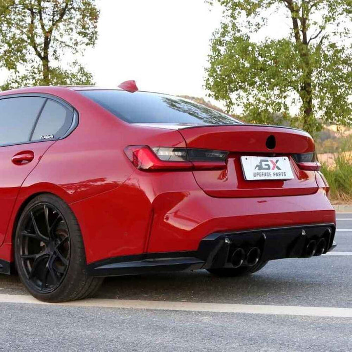 Car Craft Compatible With Bmw 3 Series G20 2019-2023 Exhaust Tips Tail Pipe Midpipe Muffler With Clamp Black